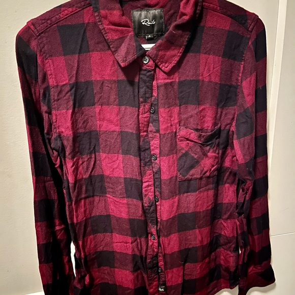 Rails Flannel Check Button Up Shirt - Picture 2 of 3